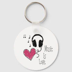 Music Is Love Key Ring