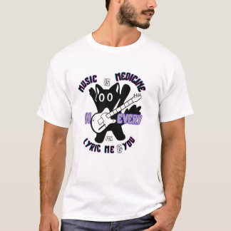 Music Is Medicine – Cute Cat Guitar Design T-Shirt