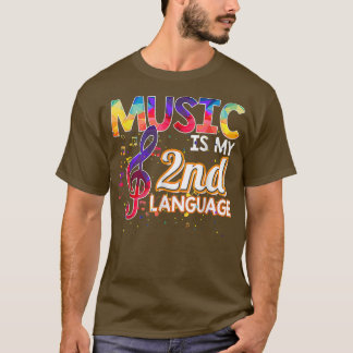 Music Is My 2nd Language Back To School Second Gra T-Shirt