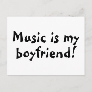 Music Is My Boyfriend Postcard