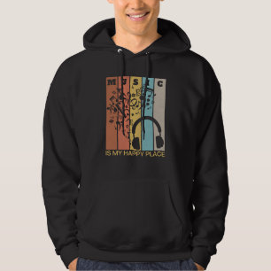 Music is My Happy Place Musician Artists Singer 2 Hoodie