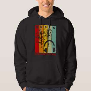 Music is My Happy Place Musician Artists Singer Hoodie