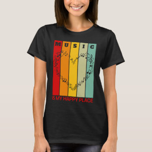 Music is My Happy Place Valentine Musician Singer T-Shirt