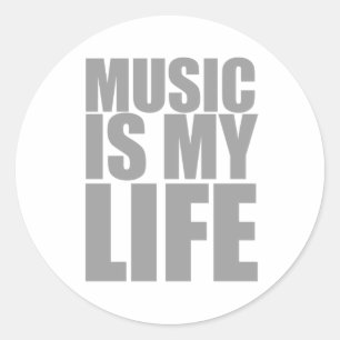 Music Is My Life Classic Round Sticker