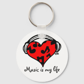 Music is my life-Keychain Key Ring