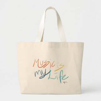 Music Is My Life Large Tote Bag