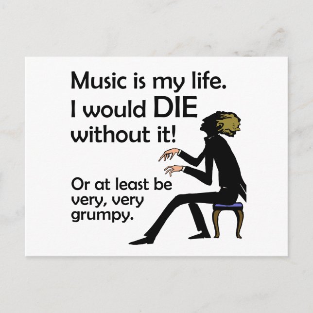 Music is My Life Postcard (Front)