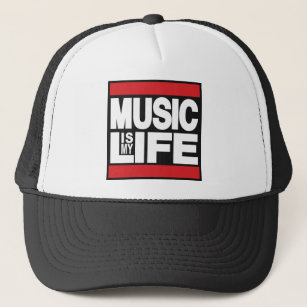 Music is My Life Red Trucker Hat