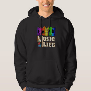 Music Is My Life With Guitarist Singer Piano Playe Hoodie