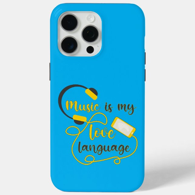Music is my love language romantic phrase Case-Mate iPhone case (Back)