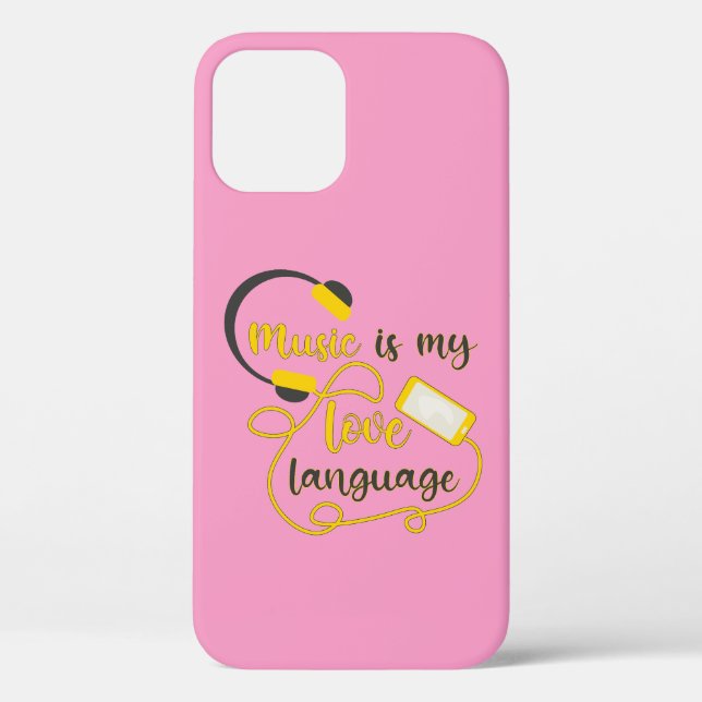 Music is my love language romantic phrase Case-Mate iPhone case (Back)