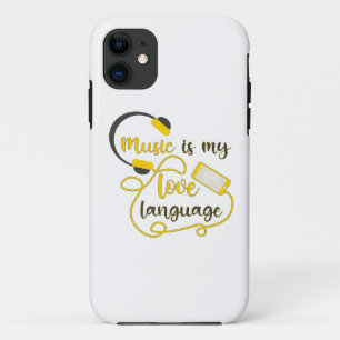 Music is my love language romantic phrase Case-Mate iPhone case