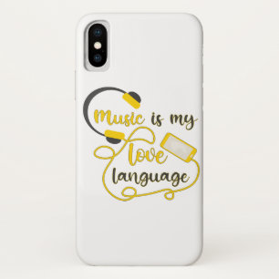Music is my love language romantic phrase Case-Mate iPhone case