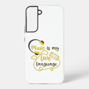 Music is my love language romantic phrase samsung galaxy case