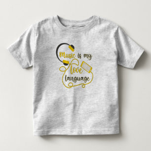 Music is my love language romantic phrase toddler T-Shirt