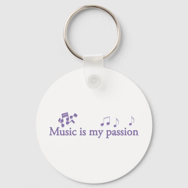 Music is my passion key ring (Front)