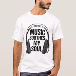 Music Is My Soul – Dark Grunge Music Lover Design T-Shirt