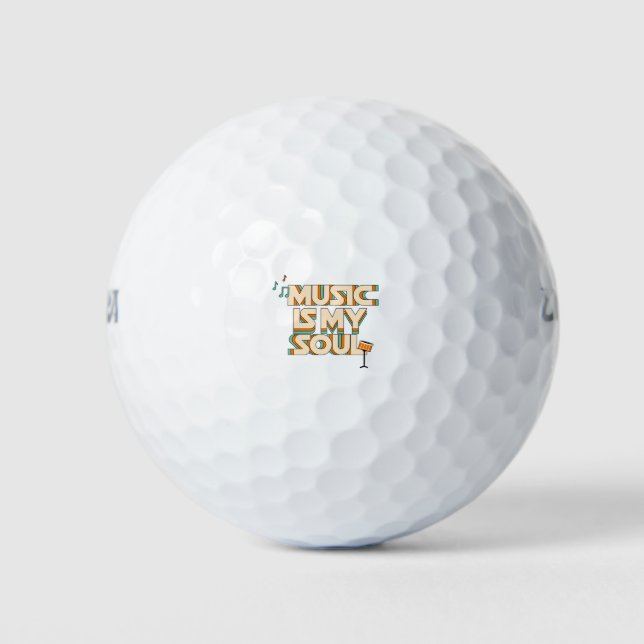 Music Is My Soul  Golf Balls (Front)