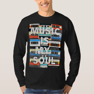 Music Is My Soul Inspiring Music Retro Vintage Cas T-Shirt