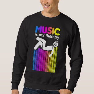 Music Is My Therapy Equalizer Dj Rainbow Sound Eng Sweatshirt