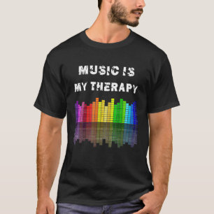 Music Is My Therapy Equalizer DJ TShirts Musical Q