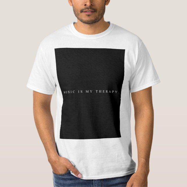 Music is my therapy t-shirt (White) (Front)