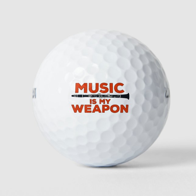 Music is My Weapon Golf Balls (Front)