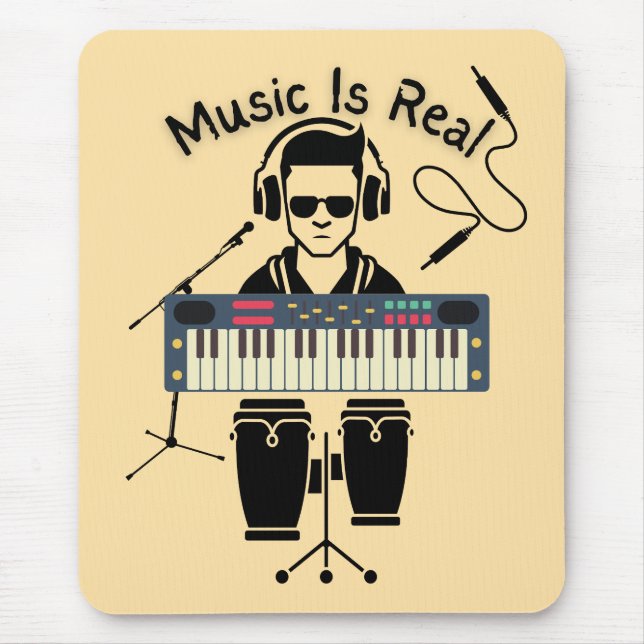 Music Is Real Mouse Pad (Front)