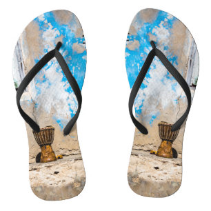 Music is the medicine of the mind jandals