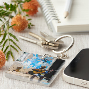 Music is the medicine of the mind key ring