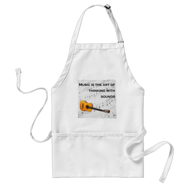 Music is thinking with sound Guitar Standard Apron (Front)