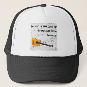 Music is thinking with sound Guitar Trucker Hat
