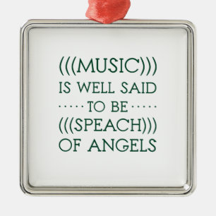 Music Is Well Said To Be Of Angels Metal Tree Decoration