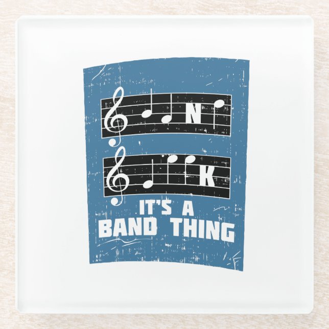 Music - It's A Band Thing Glass Coaster (Front)