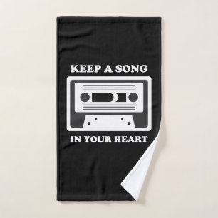 Music Keep A Song In Your Heart Hand Towel