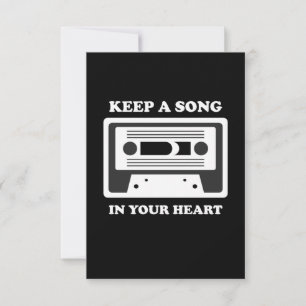 Music Keep A Song In Your Heart RSVP Card