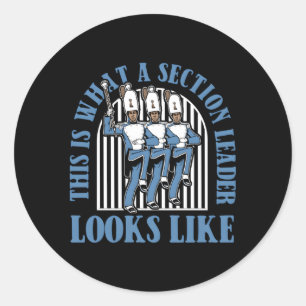 Music Leader Musician Marching Band Classic Round Sticker