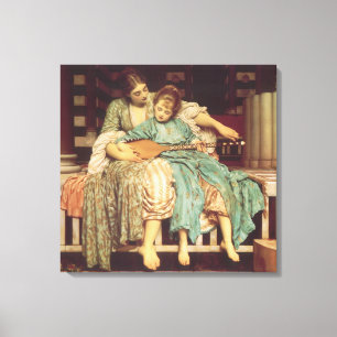 Music Lesson by Lord Frederic Leighton Canvas Print