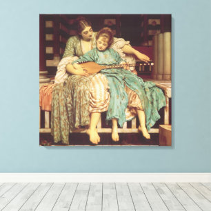 Music Lesson by Lord Frederic Leighton Canvas Print