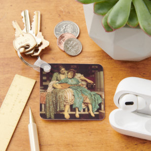 Music Lesson by Lord Frederic Leighton Key Ring