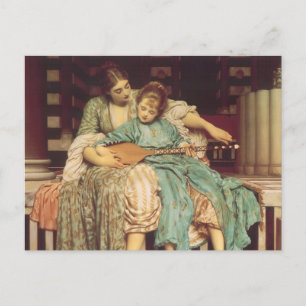 Music Lesson by Lord Frederic Leighton Postcard