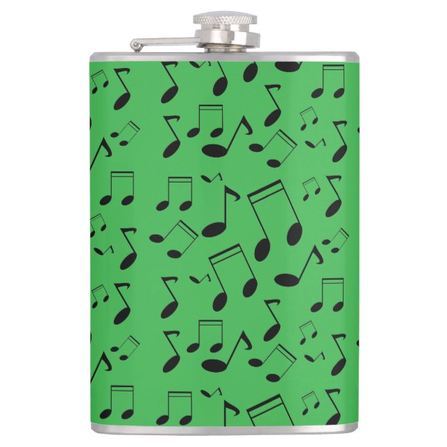 music-lesson,notes hip flask (Front)