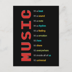 Music Lessons Piano Guitar Instrument Postcard