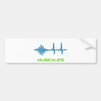 Music=Life Bumper Sticker