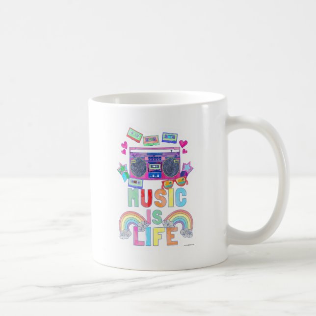 Music Life Epic Fun Music Cartoon Statement Coffee Mug (Right)