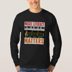 Music Literacy Matters I Like To Eat Puppies Music T-Shirt