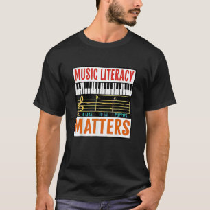 Music Literacy Matters I Like To Eat Puppies Music T-Shirt