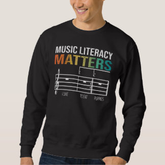 Music Literacy Matters Vintage I Like to eat puppi Sweatshirt