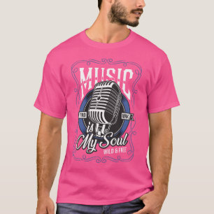 Music Love Microphone Guitar T-Shirt
