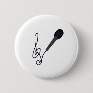 music lover 6 cm round badge